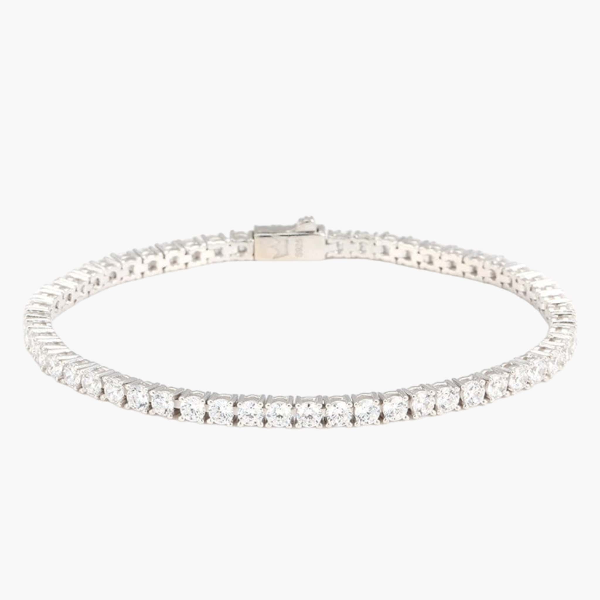 S925 Tennis Bracelet 3MM (White Gold)