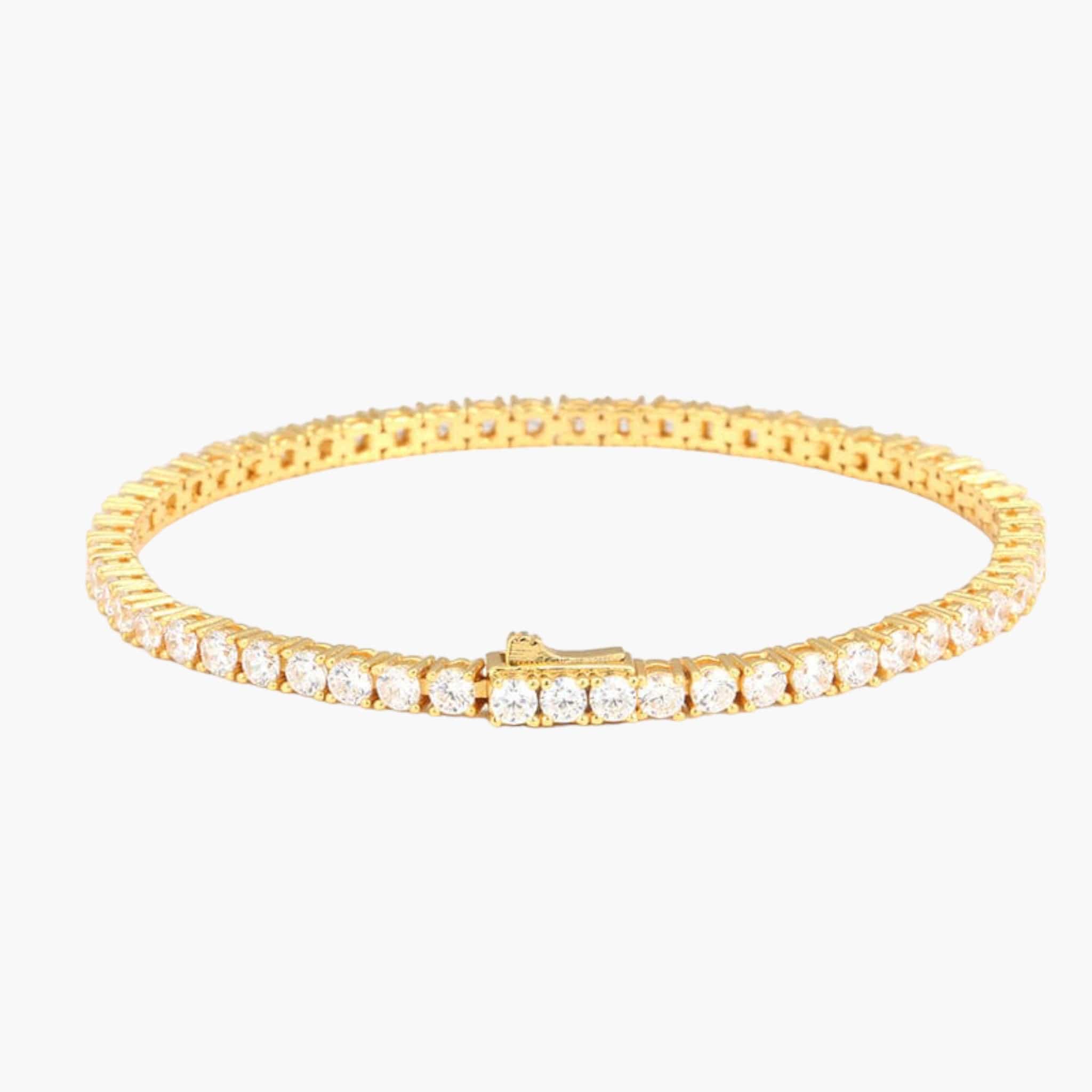 S925 Tennis Bracelet 3MM (Gold)