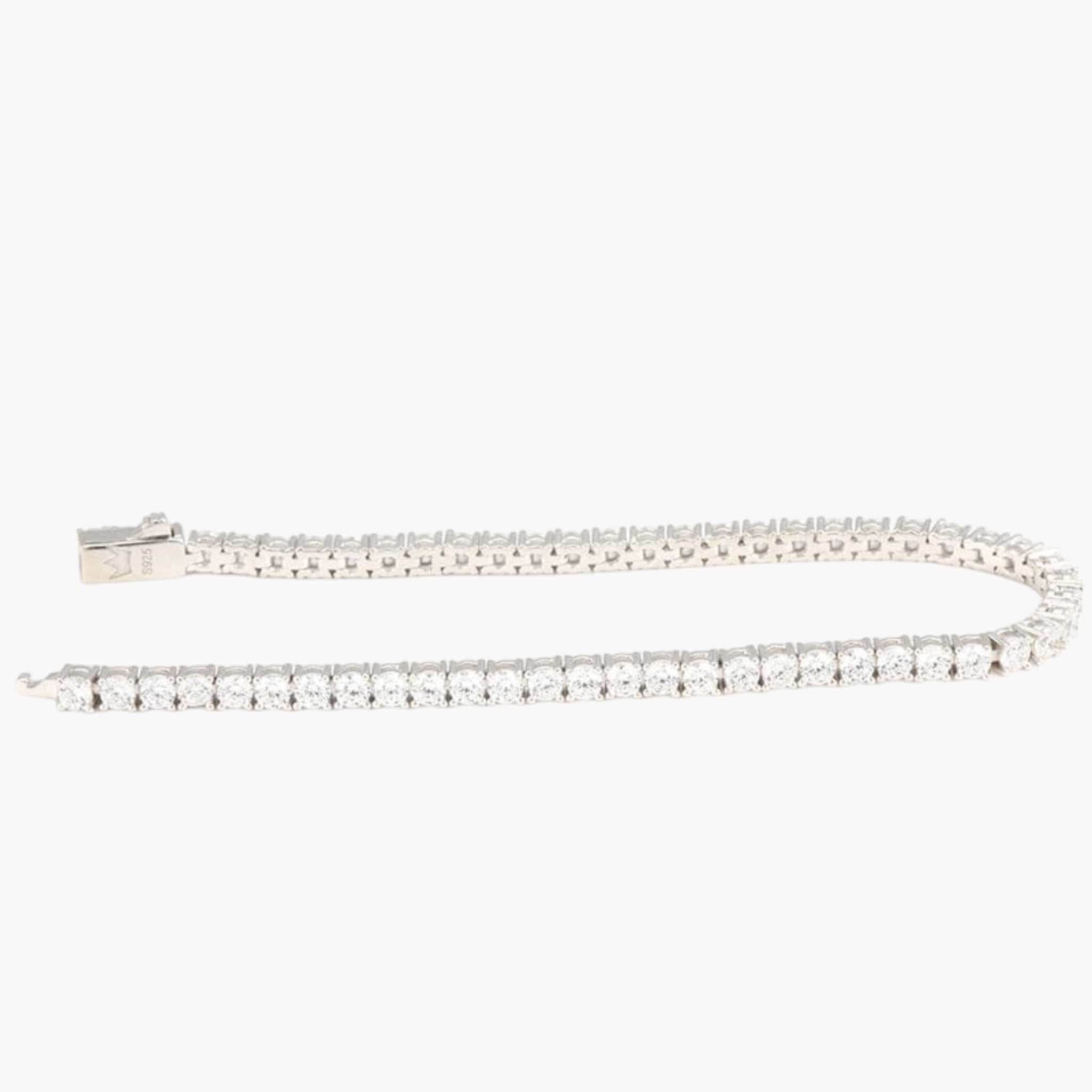 S925 Tennis Bracelet 3MM (White Gold)