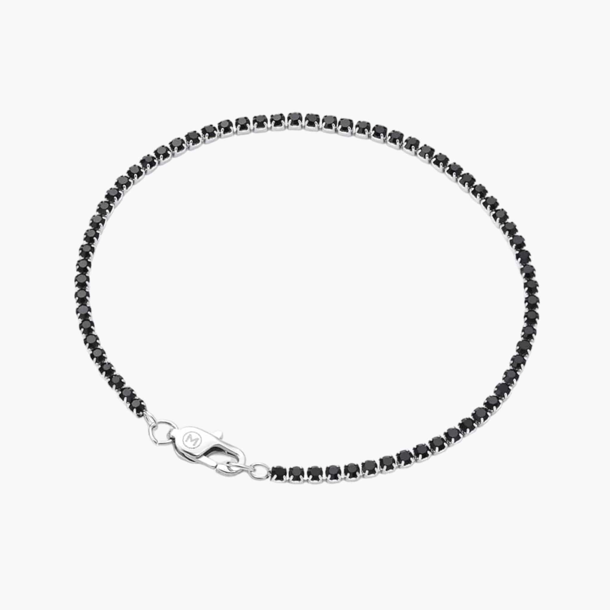 Micro Tennis Bracelet - Black