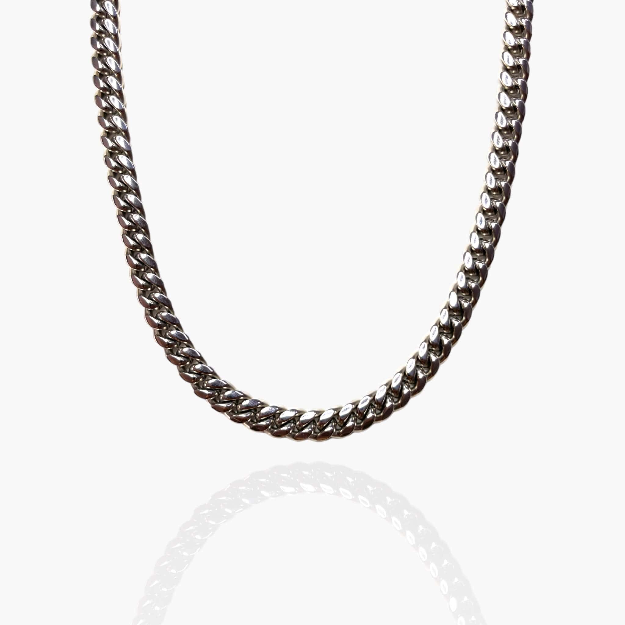 Cuban Chain 10mm - White Gold