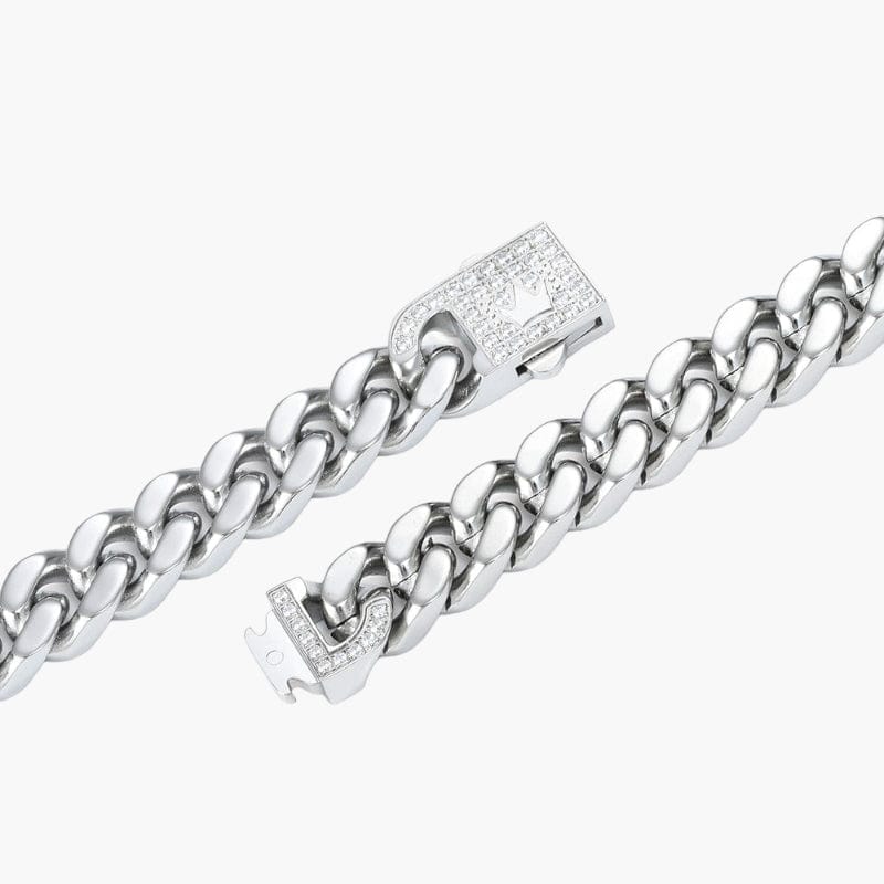 Cuban Crown Bracelet 10.5MM (Silver)