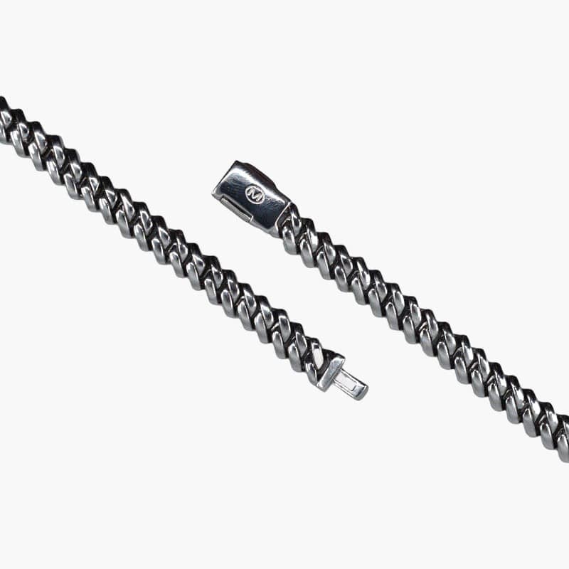 8mm Prong Cuban Link Chain - White Gold