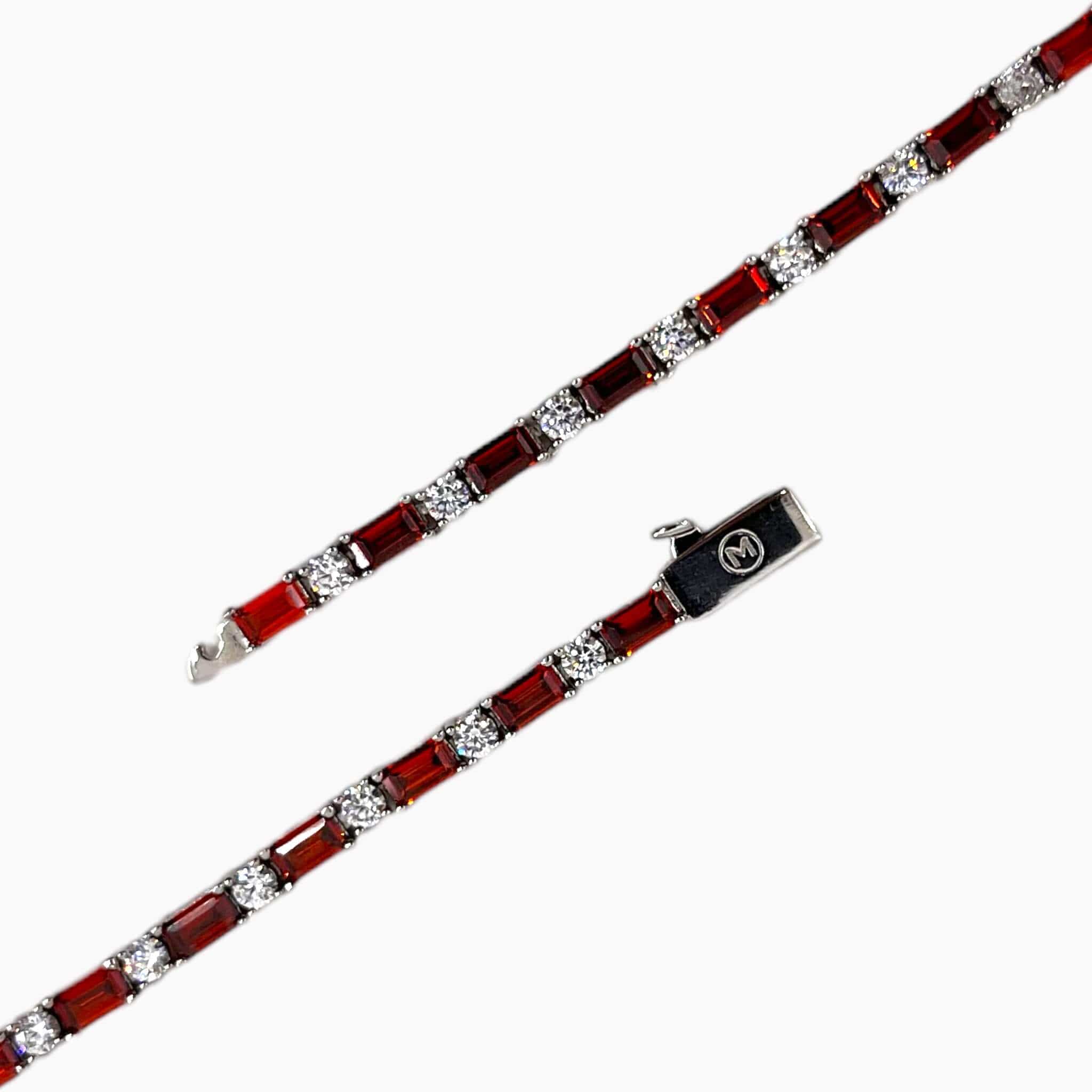 Ruby Tennis Chain 3MM - White Gold