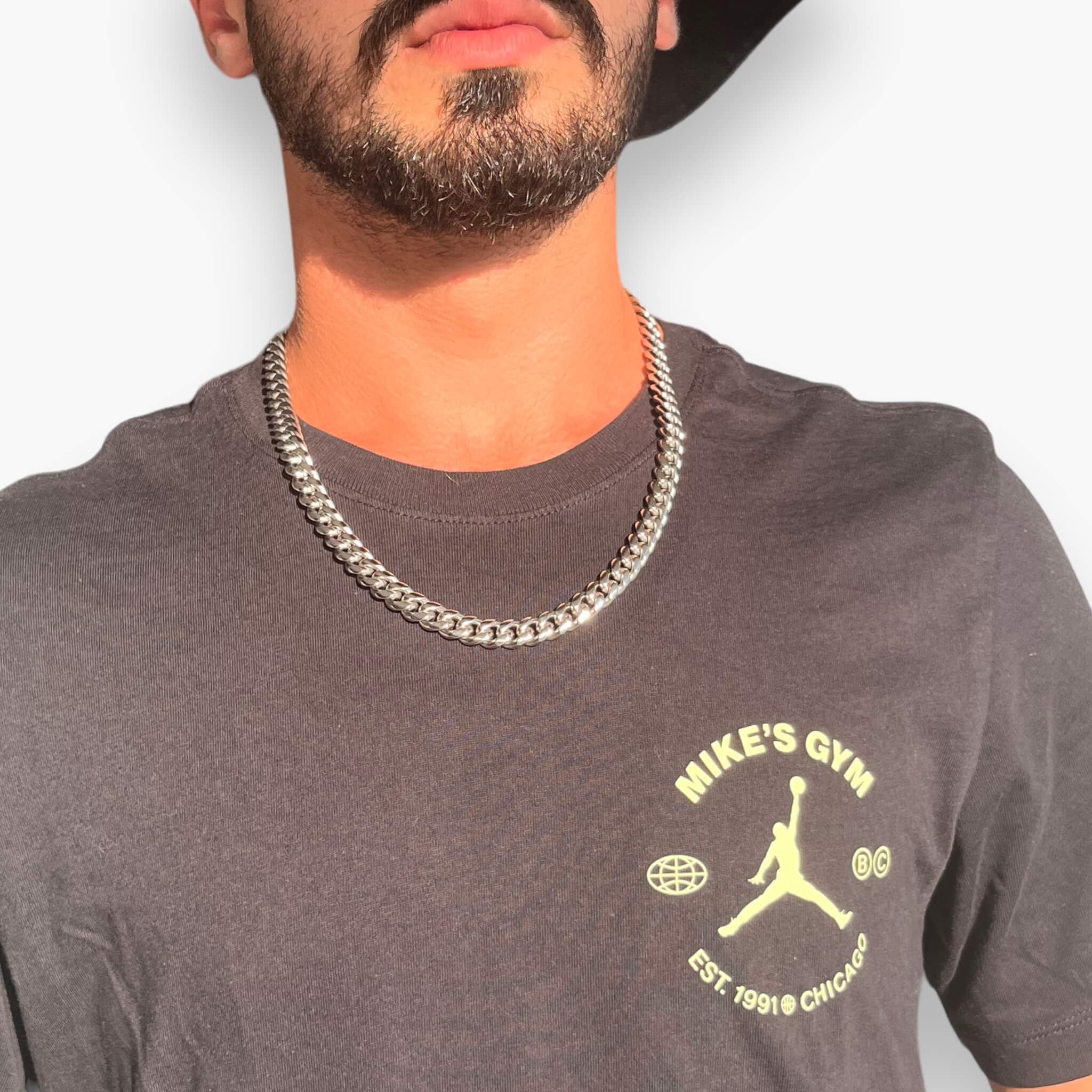 Cuban Chain 10mm - White Gold