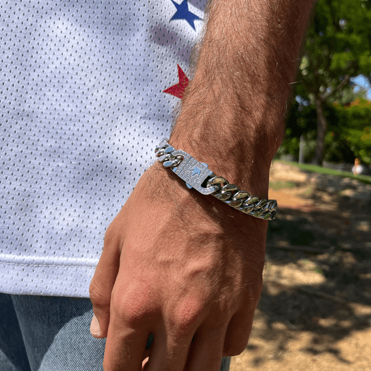 Cuban Crown Bracelet 10.5MM (Silver)