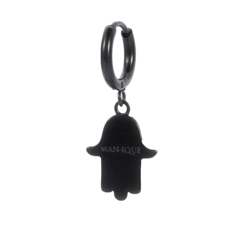 Hamsa Earrings - All Black - Man-ique Boutique