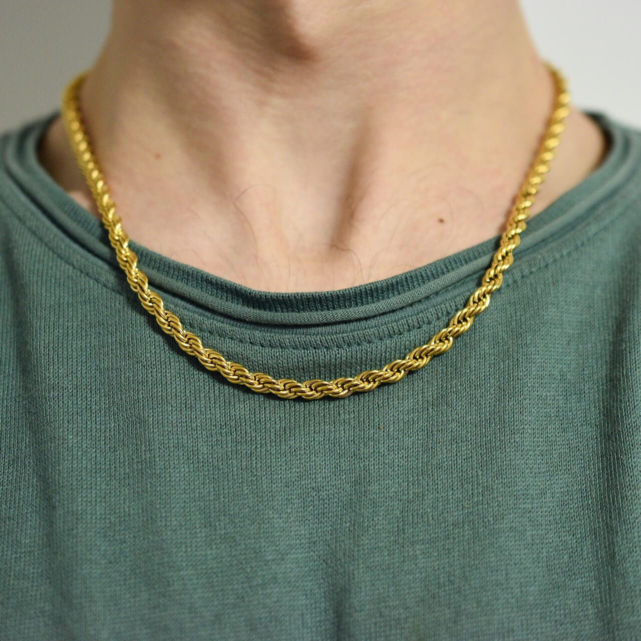 Rope Necklace Chain - Gold 5MM